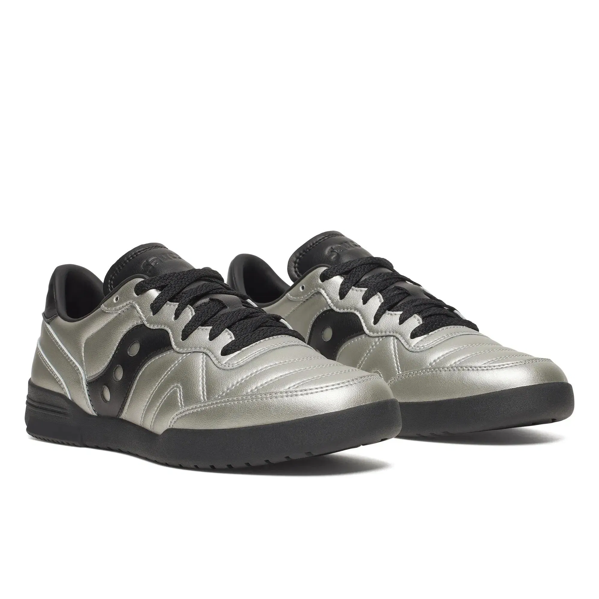 Saucony 586i Leather Silver | Black