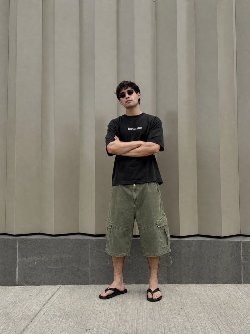 Forfksake Again Black Oversized T-Shirt