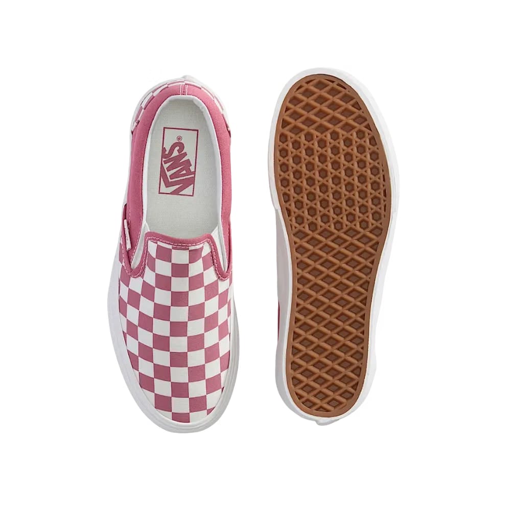 Vans Classic Slip-On Checkerboard Platform Shoe Mauvewood Pink