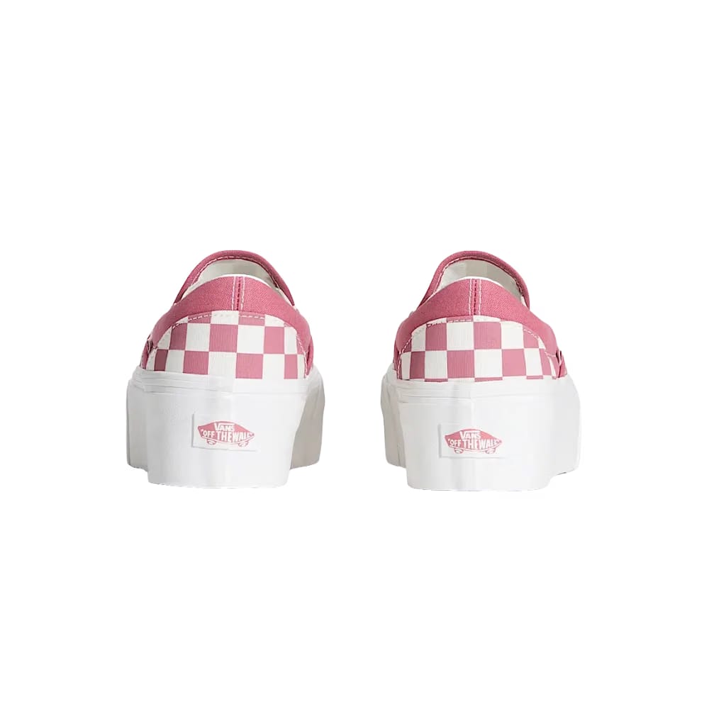 Vans Classic Slip-On Checkerboard Platform Shoe Mauvewood Pink