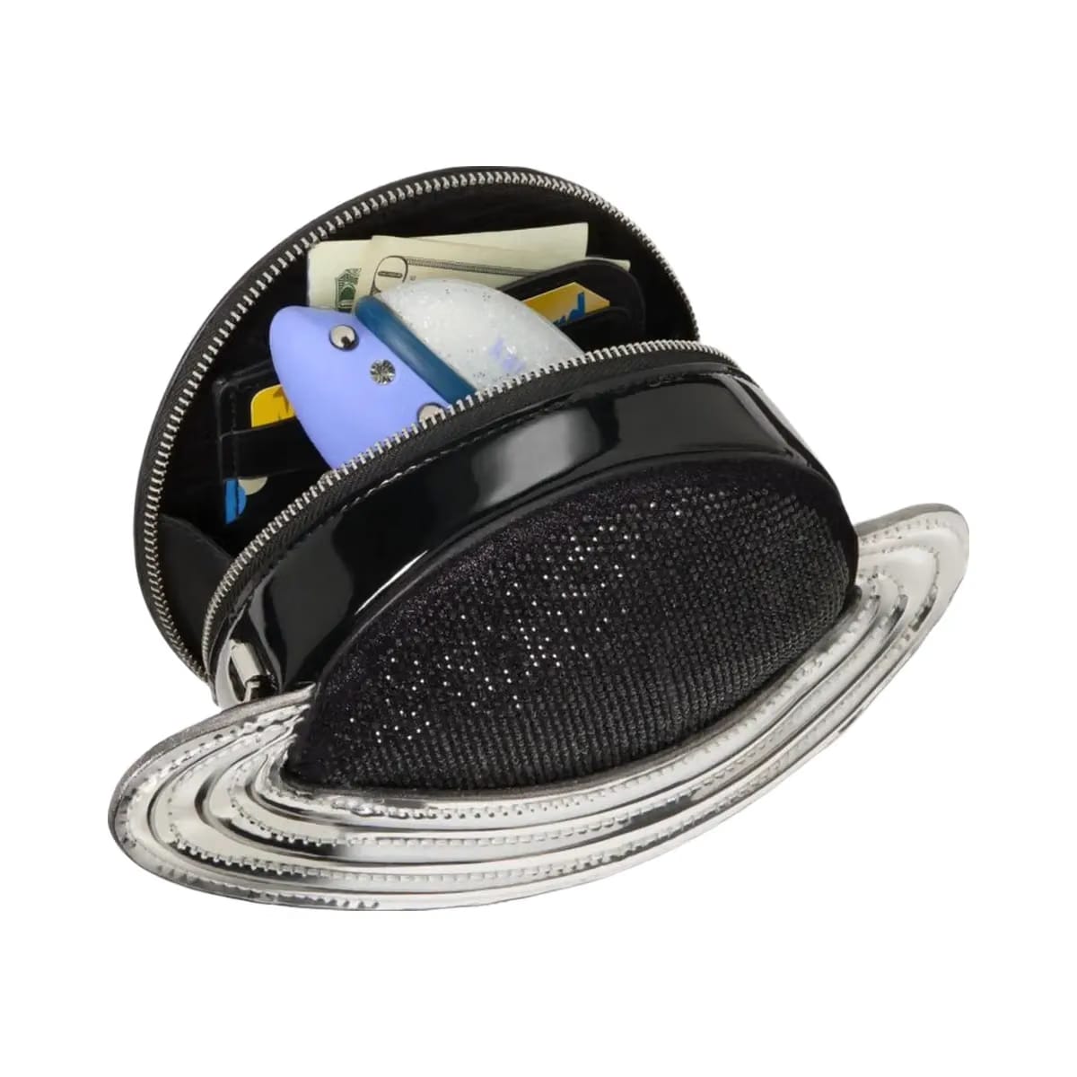 Kate Spade Out Embellished Metallic Micro Crossbody Black Multi
