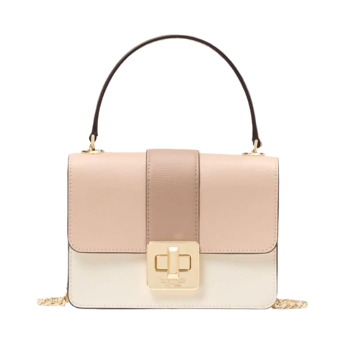 Kate Spade Phoebe Turnlock Mini Flap Crossbody Toasted Hazelnut Mul