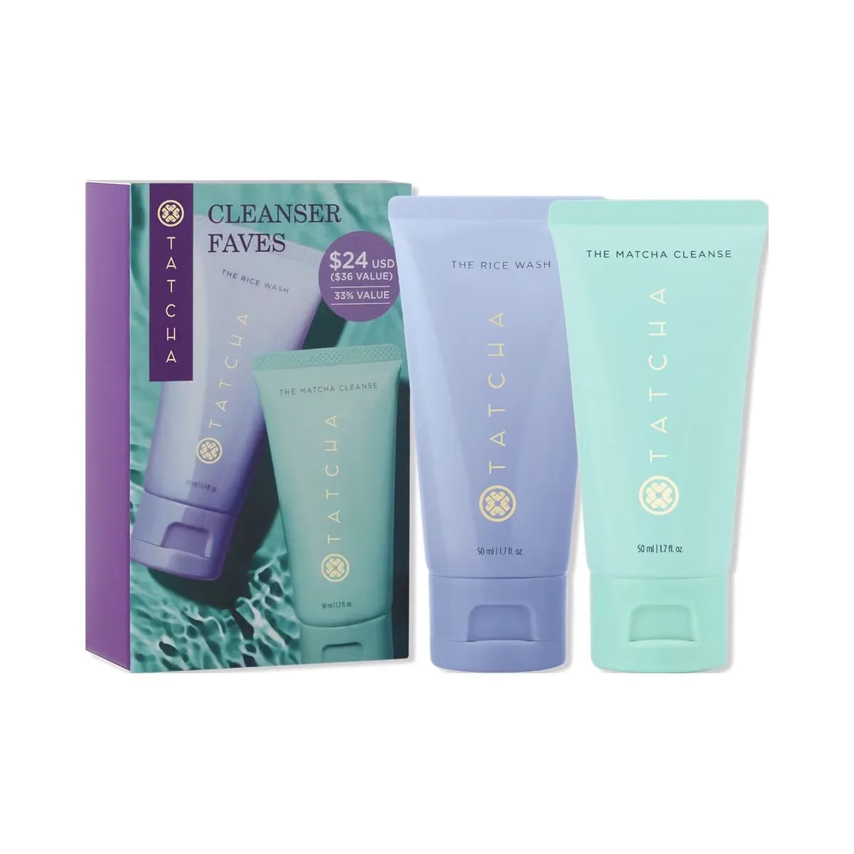 TATCHA Cleanser Favorites: Rice Wash & Matcha Cleanser Value Set