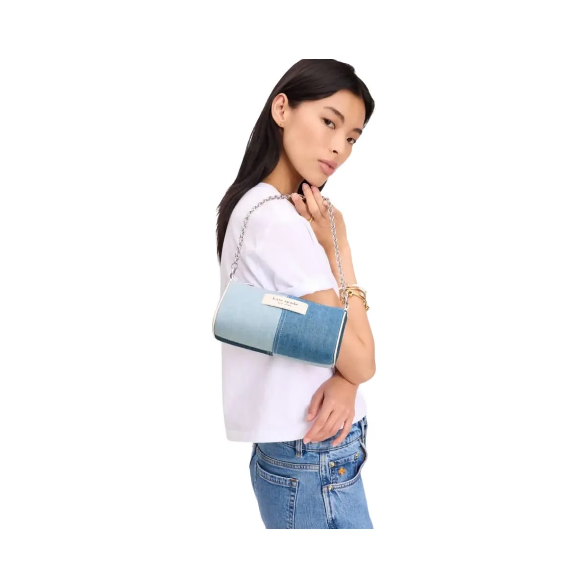 Kate Spade Label Pochette Blue Multi