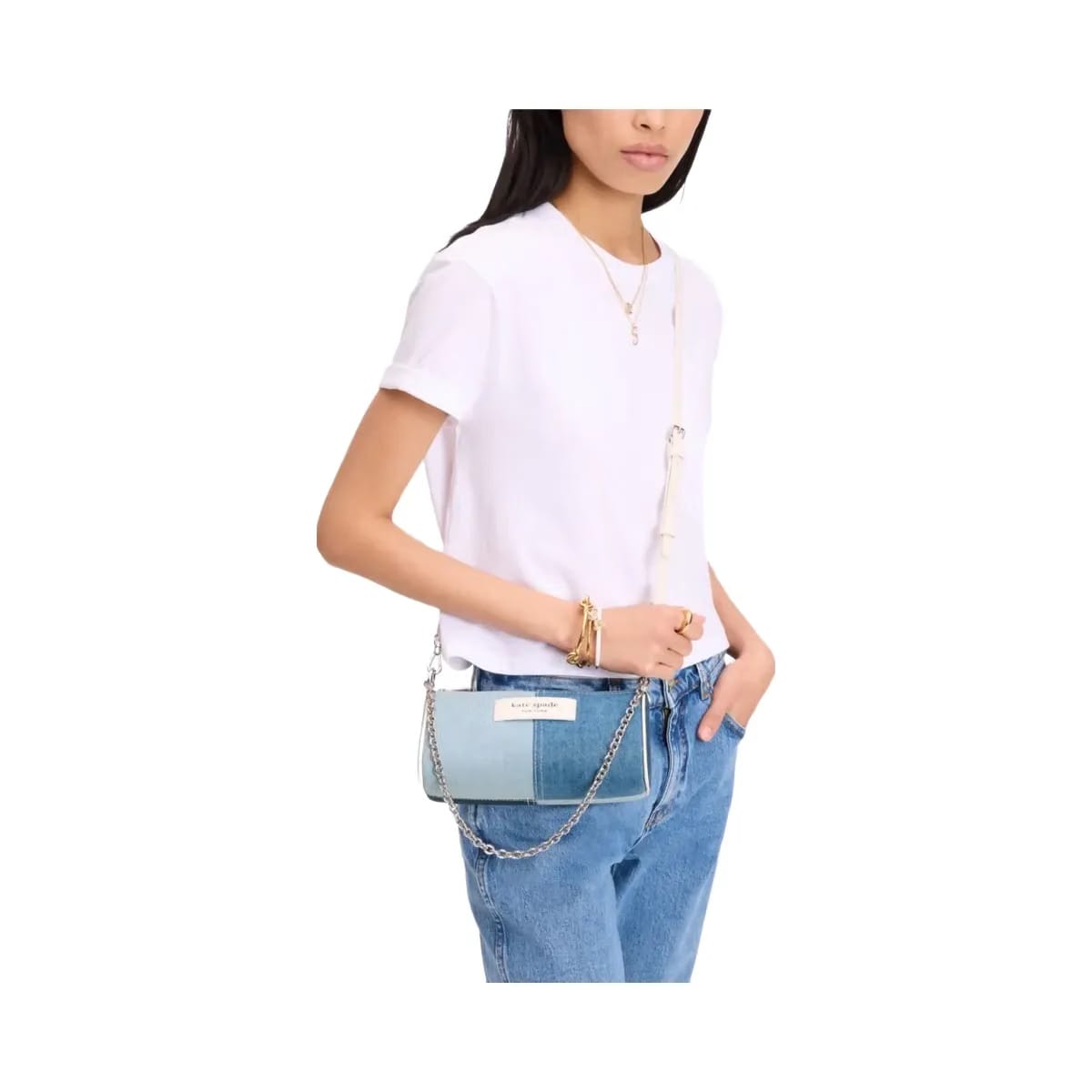Kate Spade Label Pochette Blue Multi
