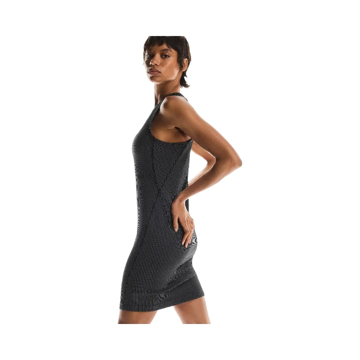 On All-Day Ribbed Dress Black | Rock