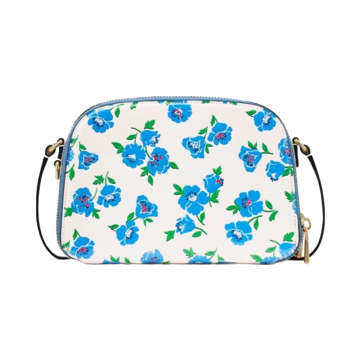 Kate Spade Devin Springtime Blooms Double Zip Dome Crossbody Cream Multi