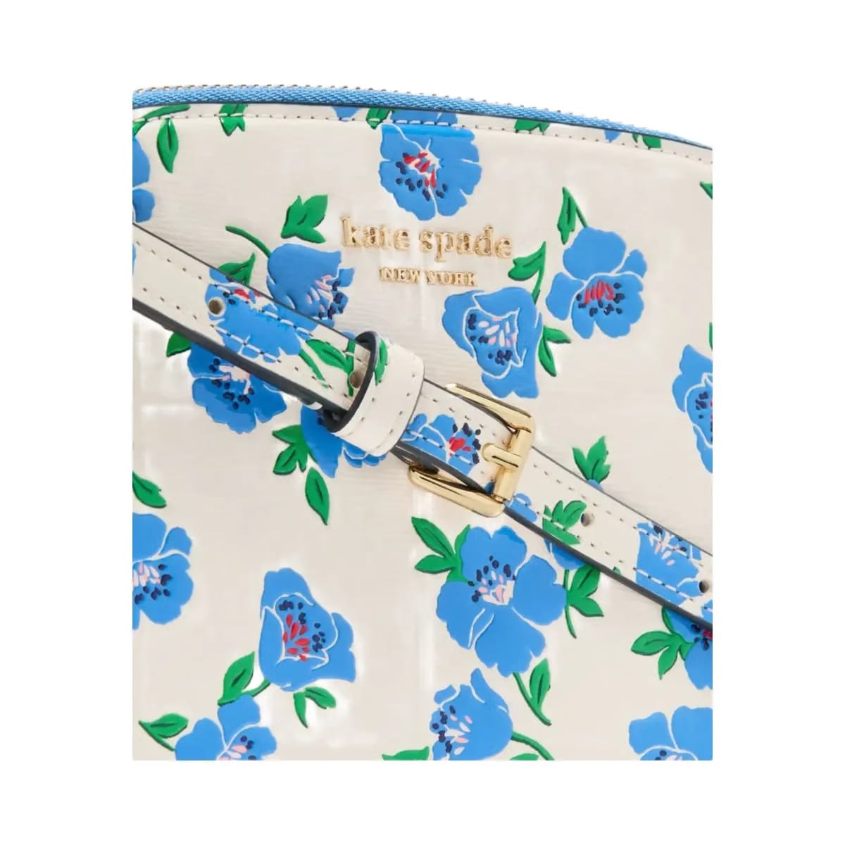 Kate Spade Devin Springtime Blooms Double Zip Dome Crossbody Cream Multi