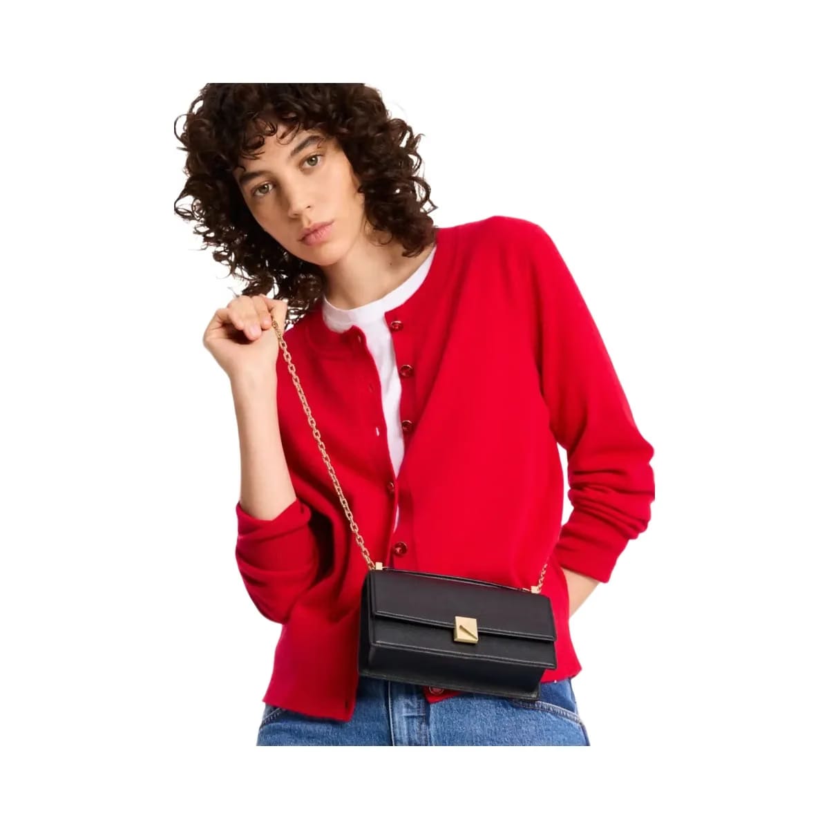 Kate Spade Deco Mini Flap Chain Crossbody Black