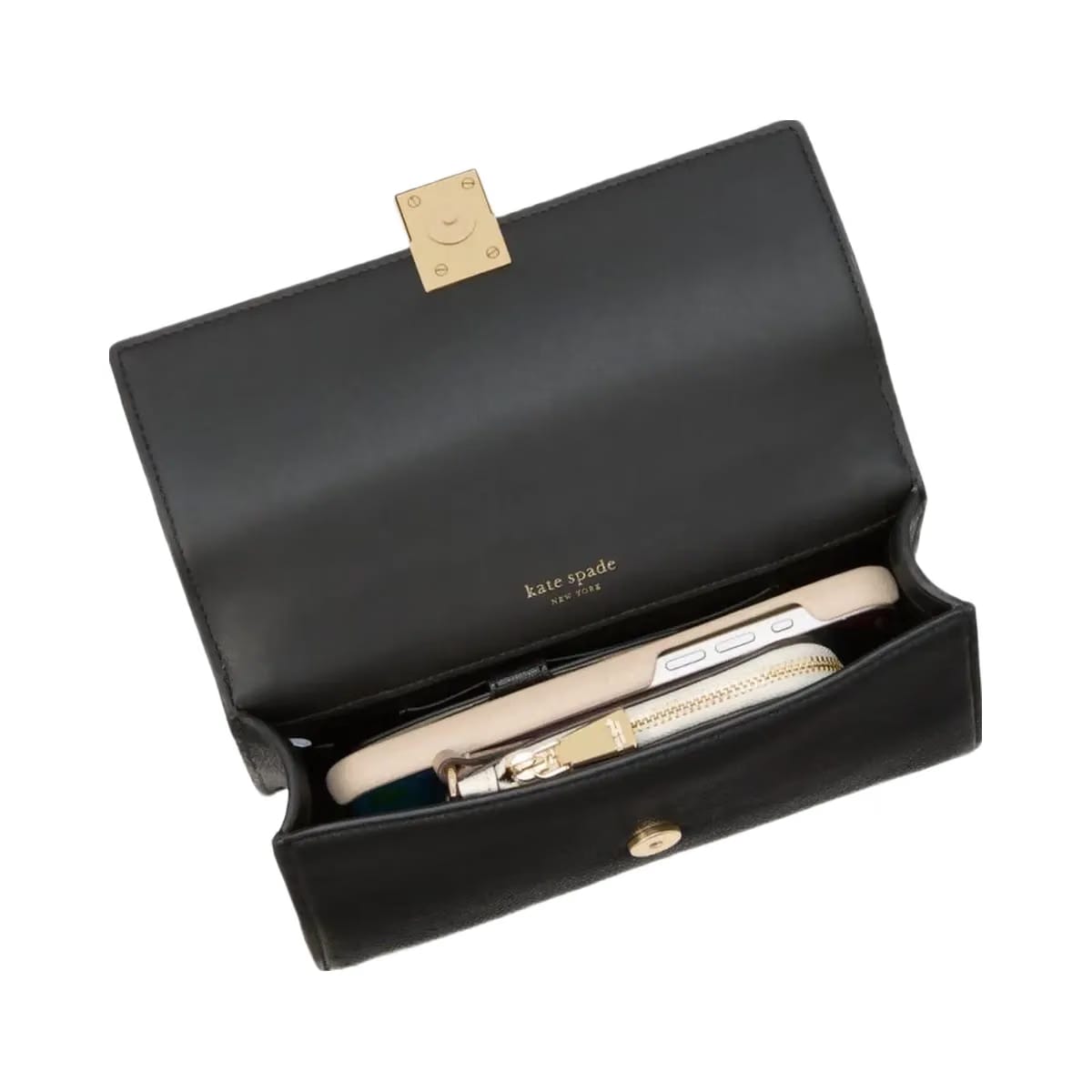 Kate Spade Deco Mini Flap Chain Crossbody Black