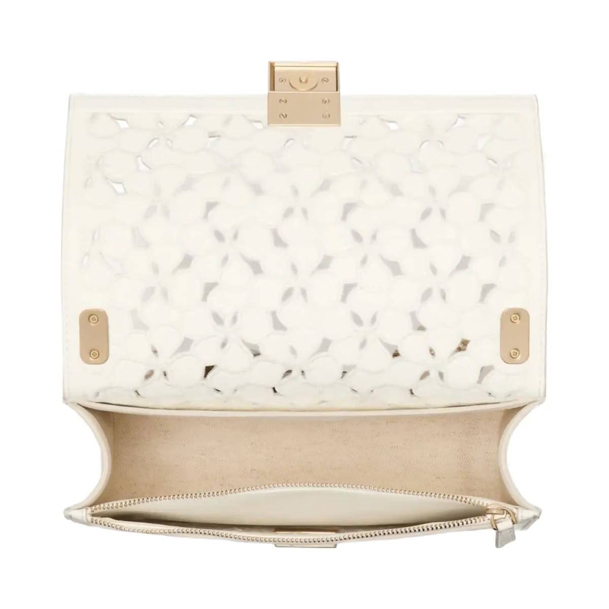 Kate Spade Deco Eyelet Chain Shoulder Bag True White