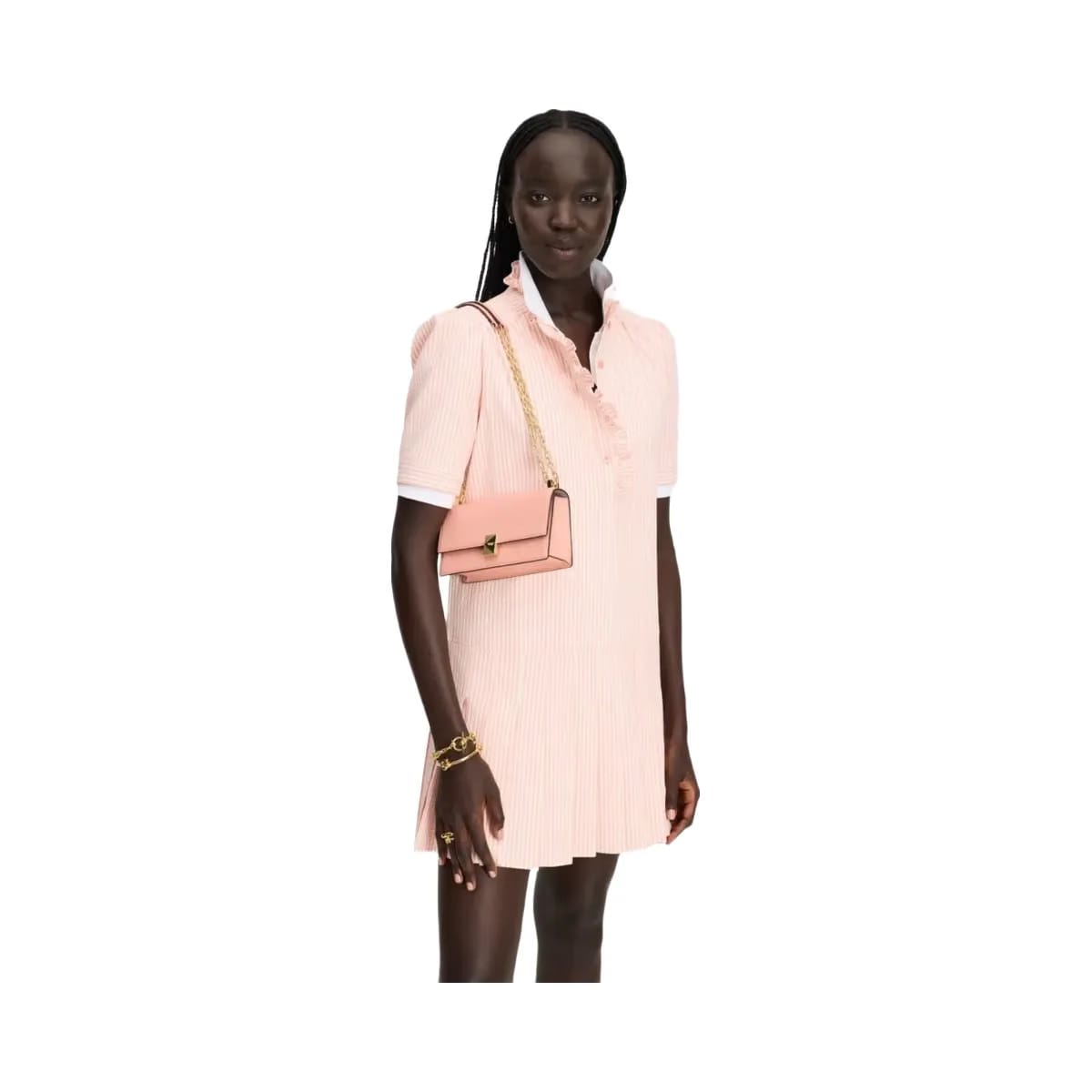 Kate Spade Deco Mini Flap Chain Crossbody Apricot Cream