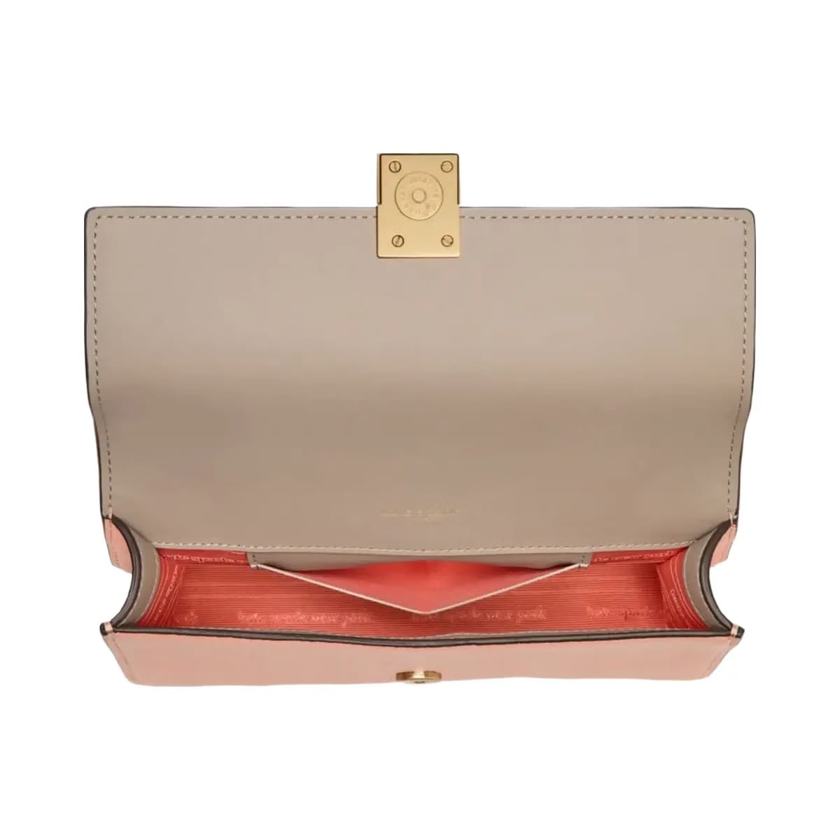 Kate Spade Deco Mini Flap Chain Crossbody Apricot Cream