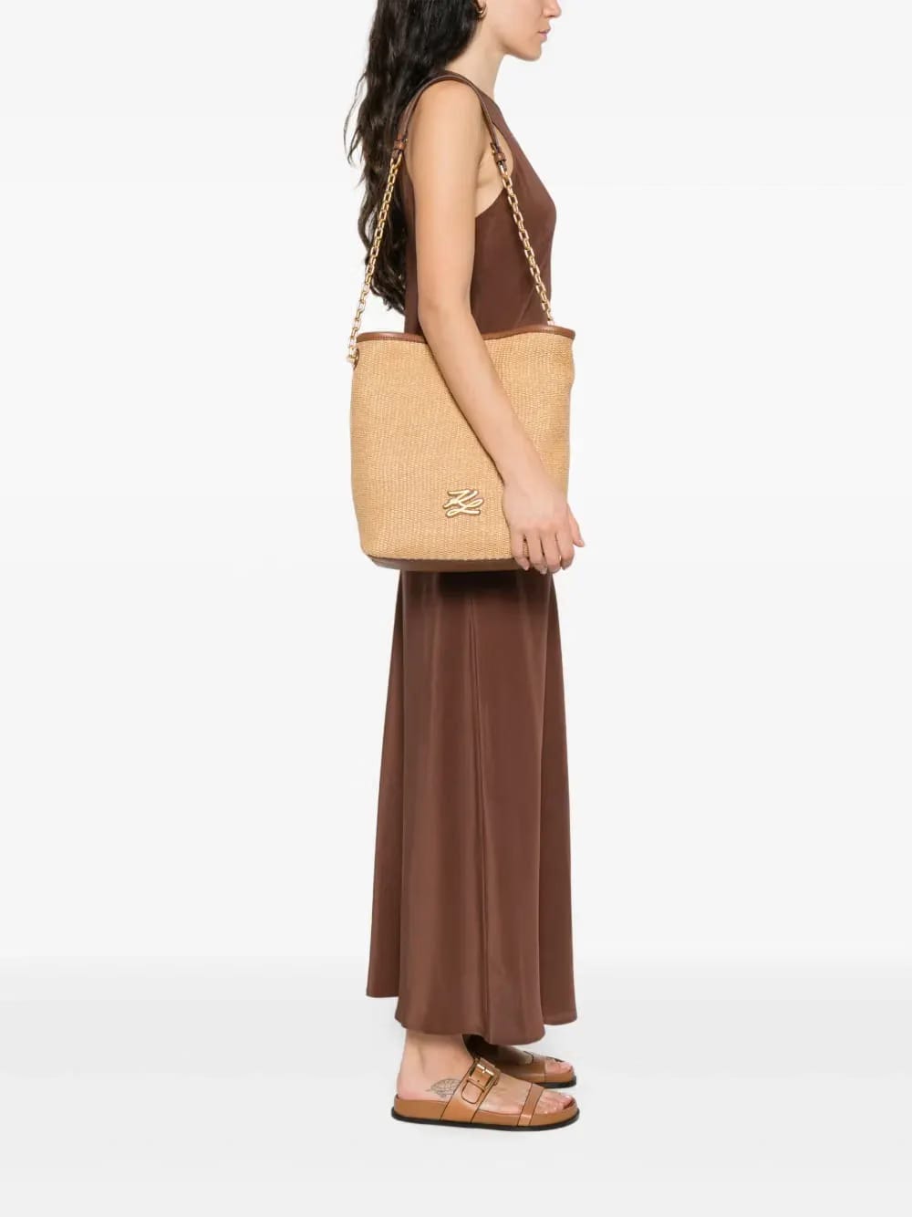 K/Autograph woven chain-strap bag