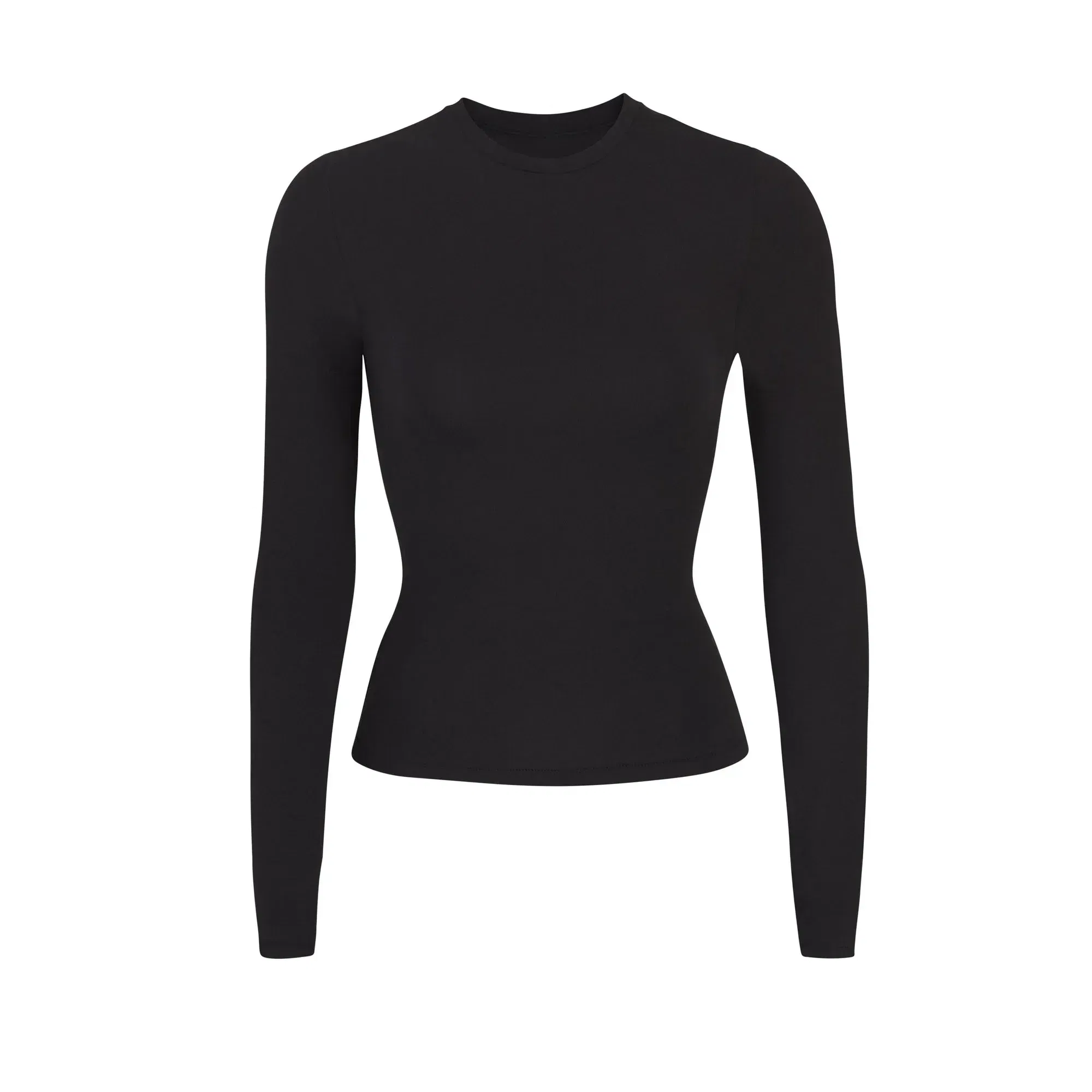 Skims Cotton Jersey Long Sleeve T-Shirt Soot