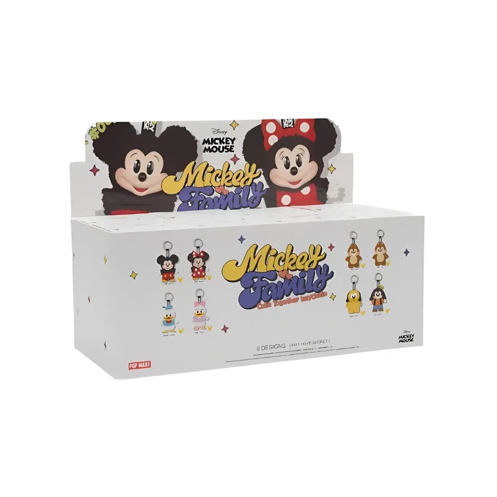 Pop Mart Disney Mickey Family Together Series Plush Keychain Sealed Case (8 Blind Box)