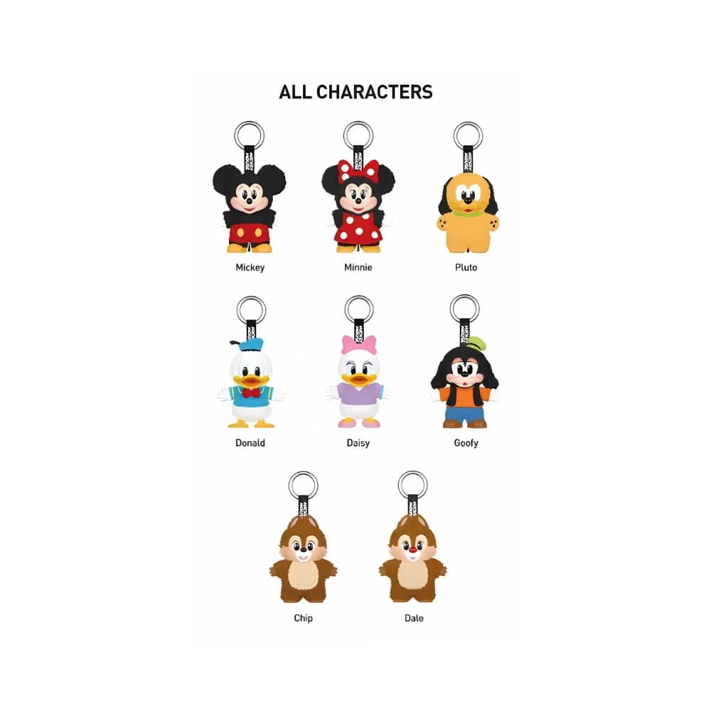 Pop Mart Disney Mickey Family Together Series Plush Keychain Sealed Case (8 Blind Box)