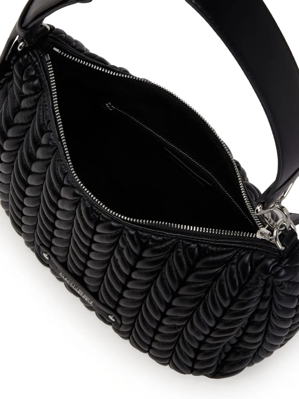K/weave quilted shoulder bag