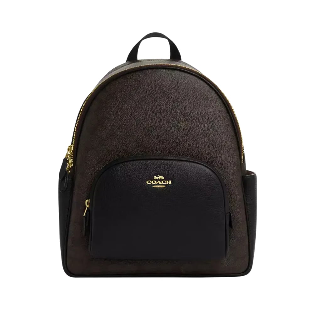 Coach Court Backpack In Signature Canvas Tan