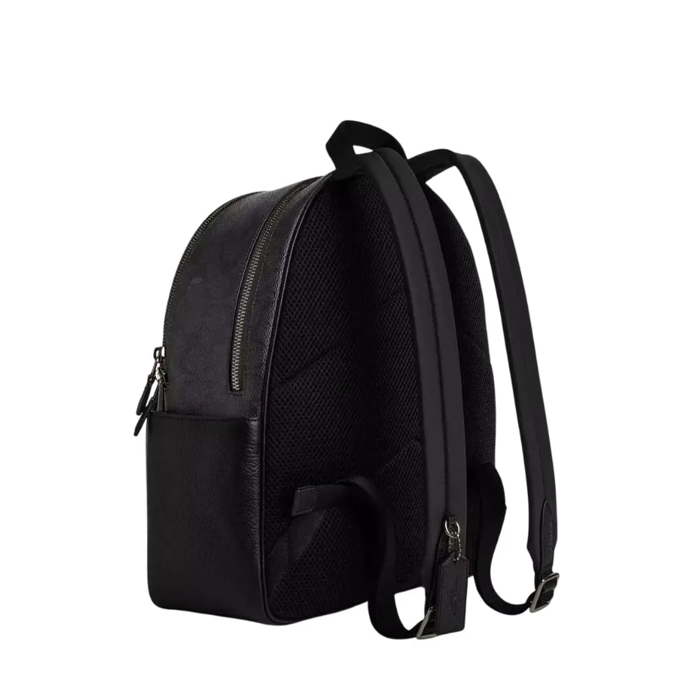 Coach Court Backpack In Signature Canvas Charcoal