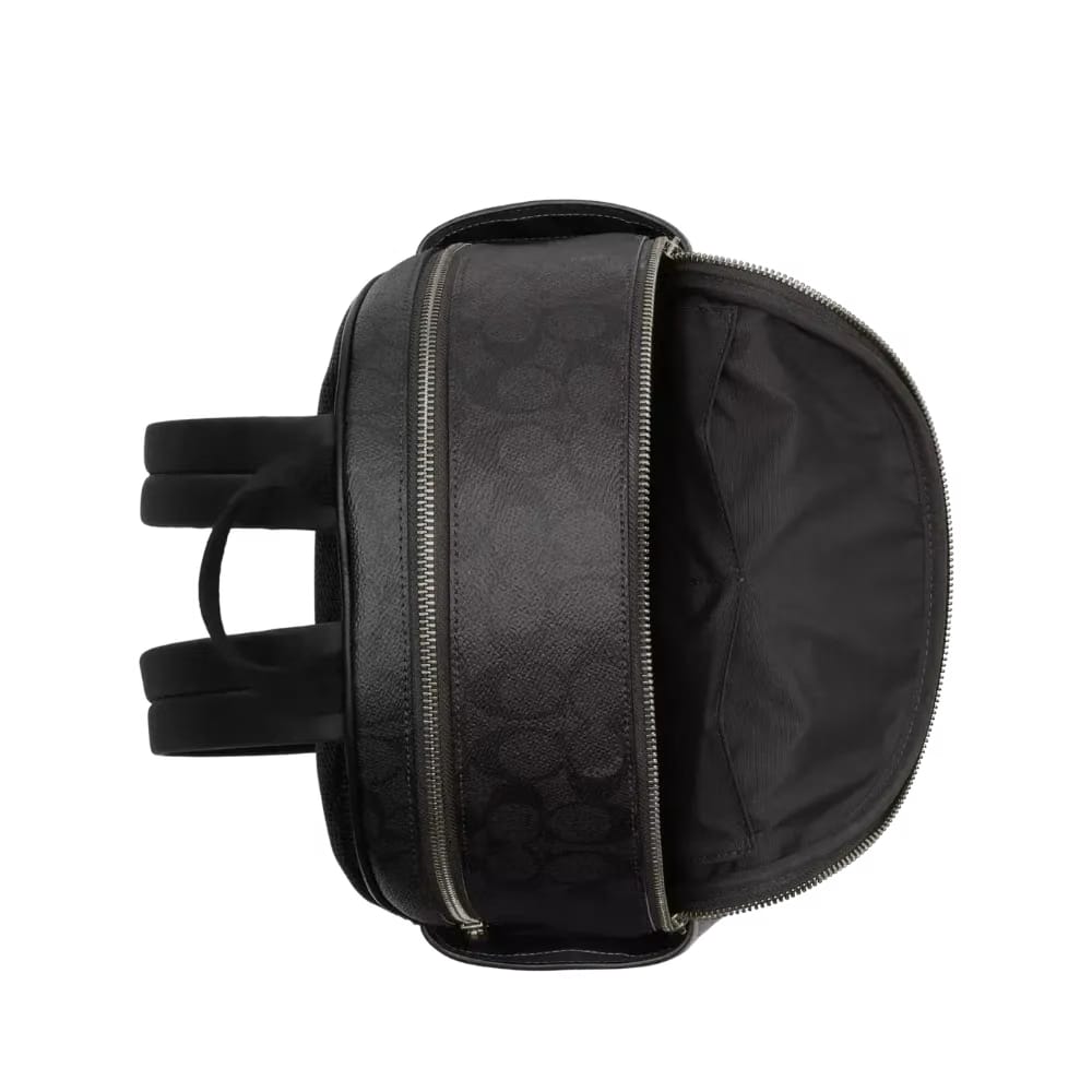 Coach Court Backpack In Signature Canvas Charcoal
