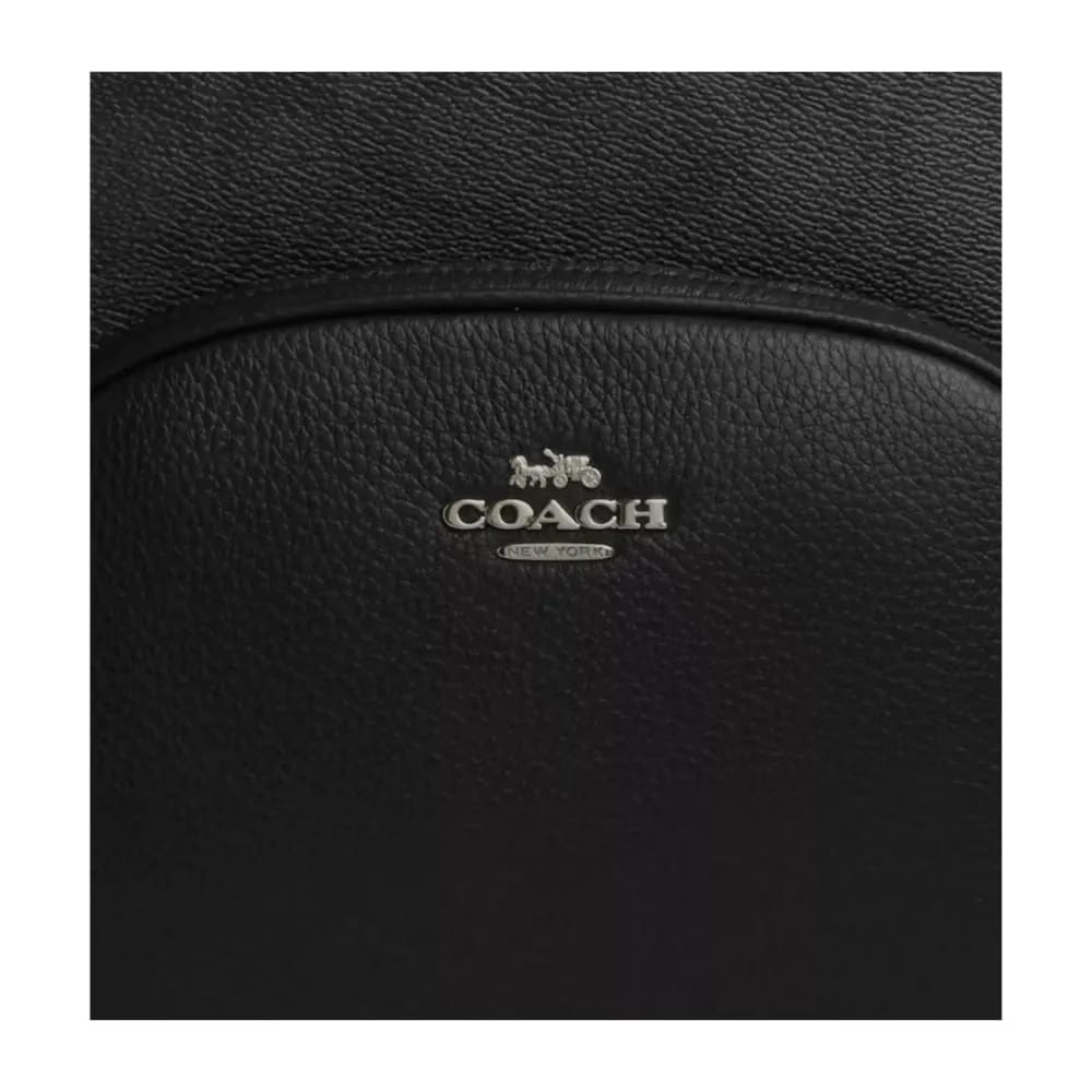 Coach Court Backpack In Signature Canvas Charcoal