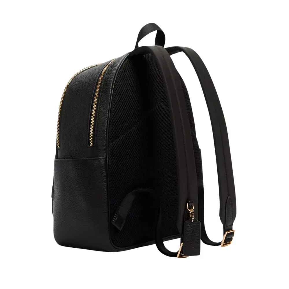 Coach Court Backpack Pebbled Leather Black