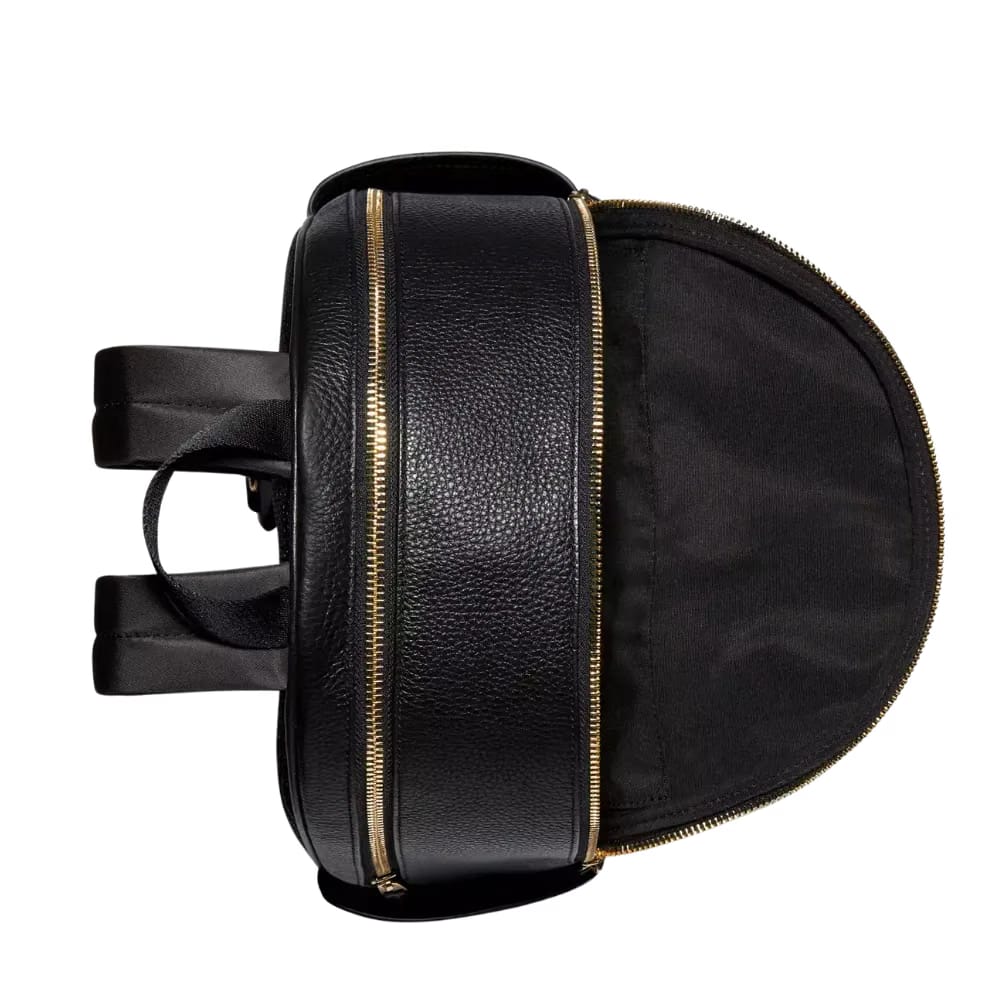 Coach Court Backpack Pebbled Leather Black