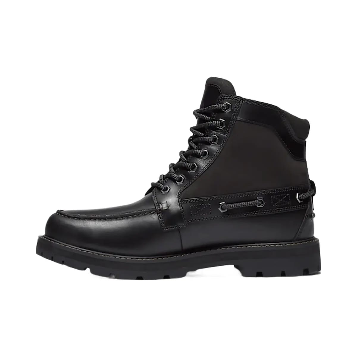 Timberland Britton Road Moc-Toe Boot Black Full-Grain Men'S