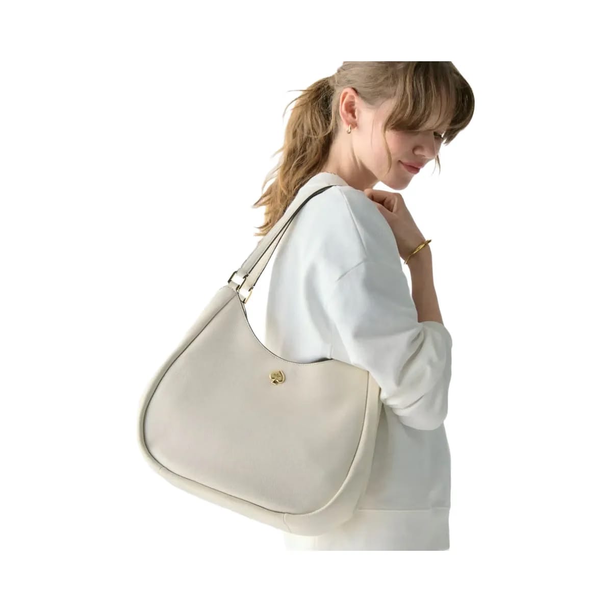 Kate Spade Kayla Large Triple Compartment Shoulder Bag Meringue