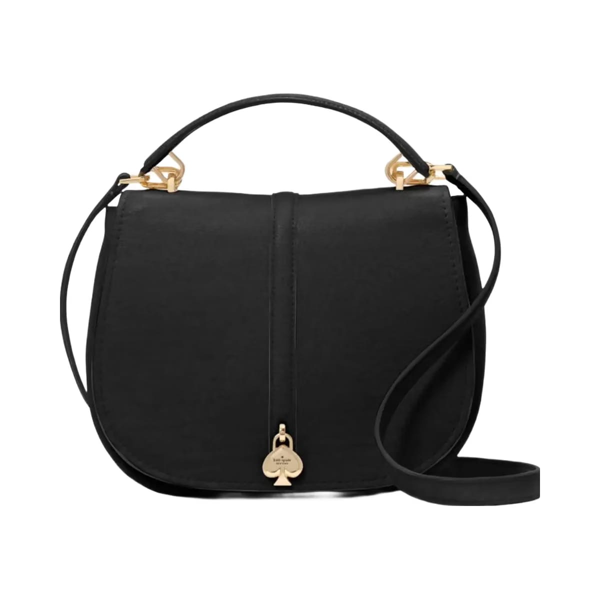 Kate Spade Kayla Pebbled Leather Saddle Bag Black
