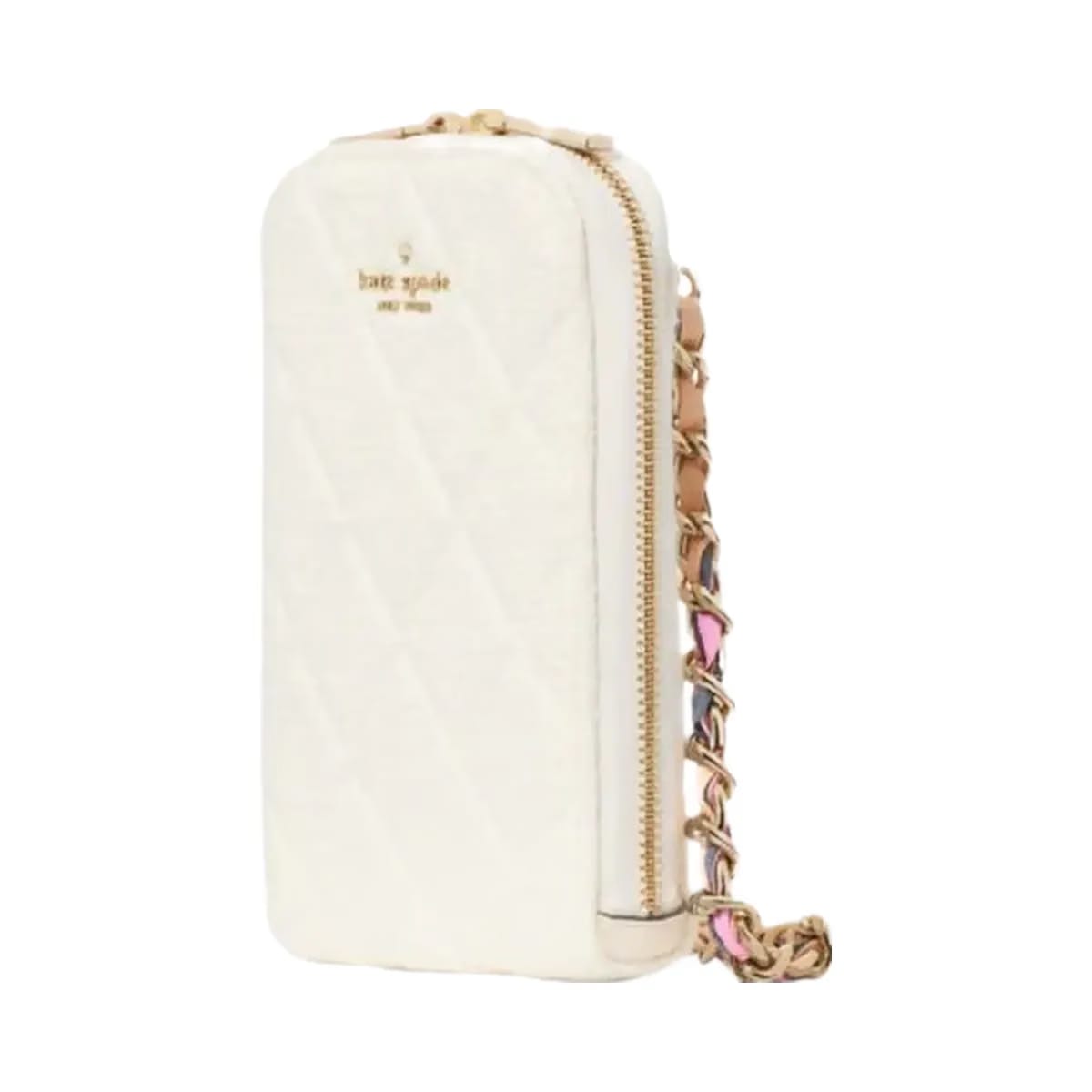Kate Spade Carey Tweed Phone Chain Crossbody Cream Multi