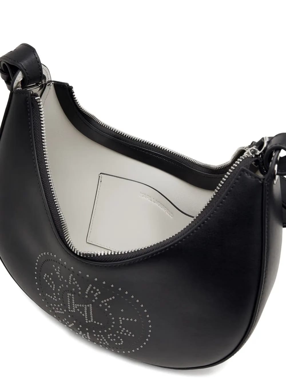 K/Circle studded moon bag