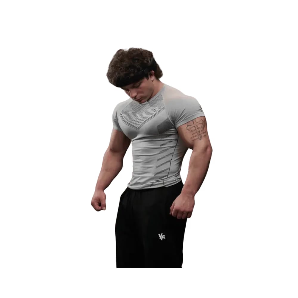 Young LA Superhero Compression Tees Cement