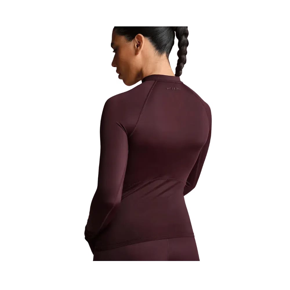 Nike x Skims Shine Women's Long-Sleeve Half-Zip Top CURRANT