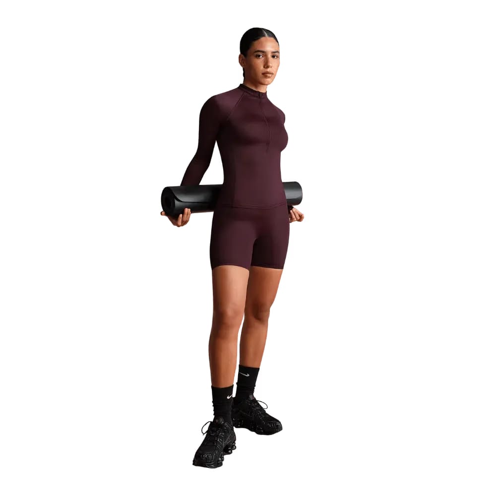 Nike x Skims Shine Women's Long-Sleeve Half-Zip Top CURRANT