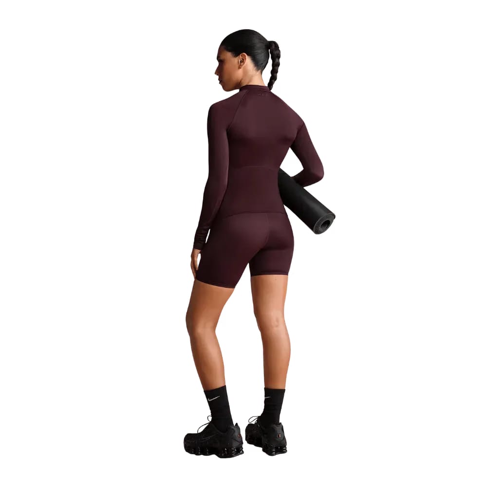 Nike x Skims Shine Women's Long-Sleeve Half-Zip Top CURRANT