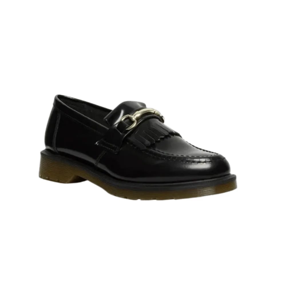 Dr Martens Snaffle Smooth Leather Kiltie Loafers Black