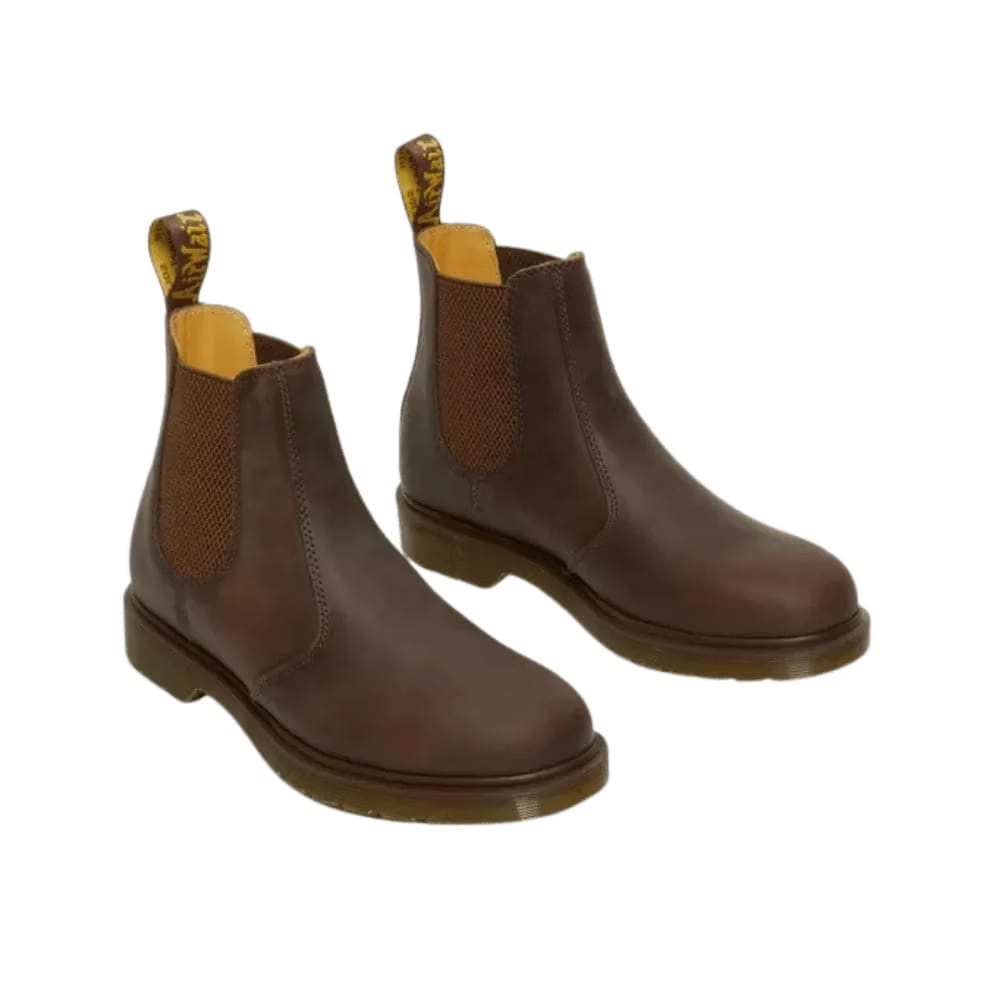 Dr Martens 2976 Crazy Horse Leather Chelsea Boots Brown