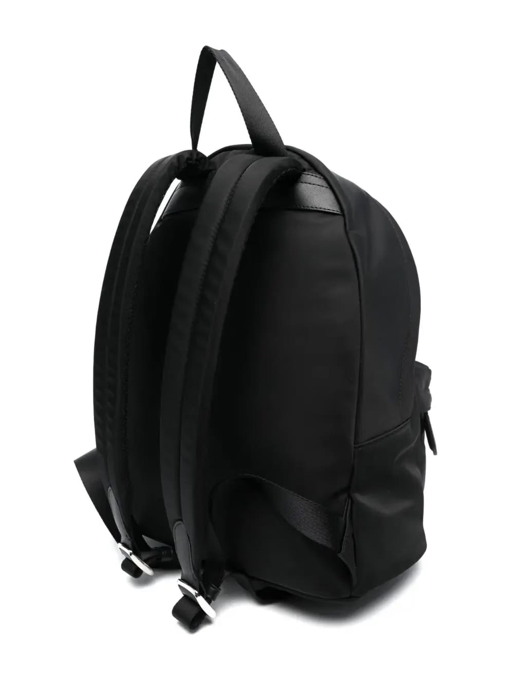 logo-patch faux-leather backpack