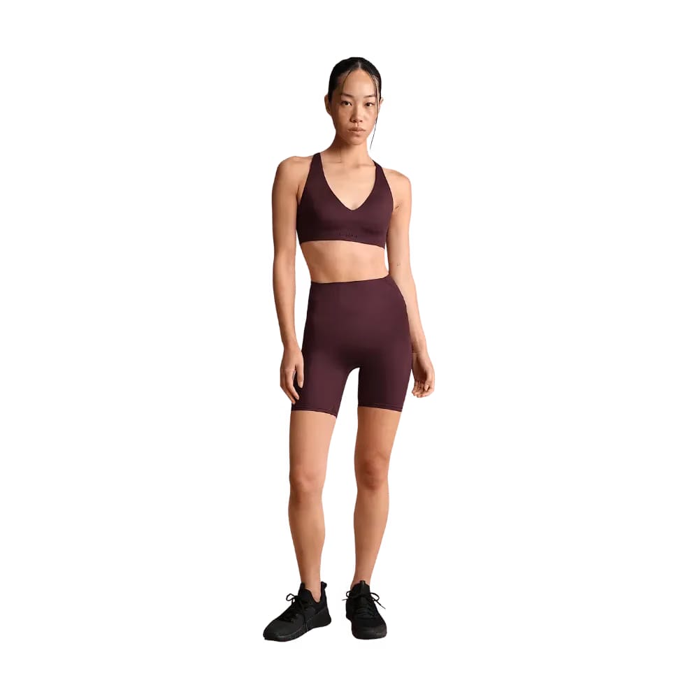 Nike x Skims Shine Women's V-Neck Bra CURRANT
