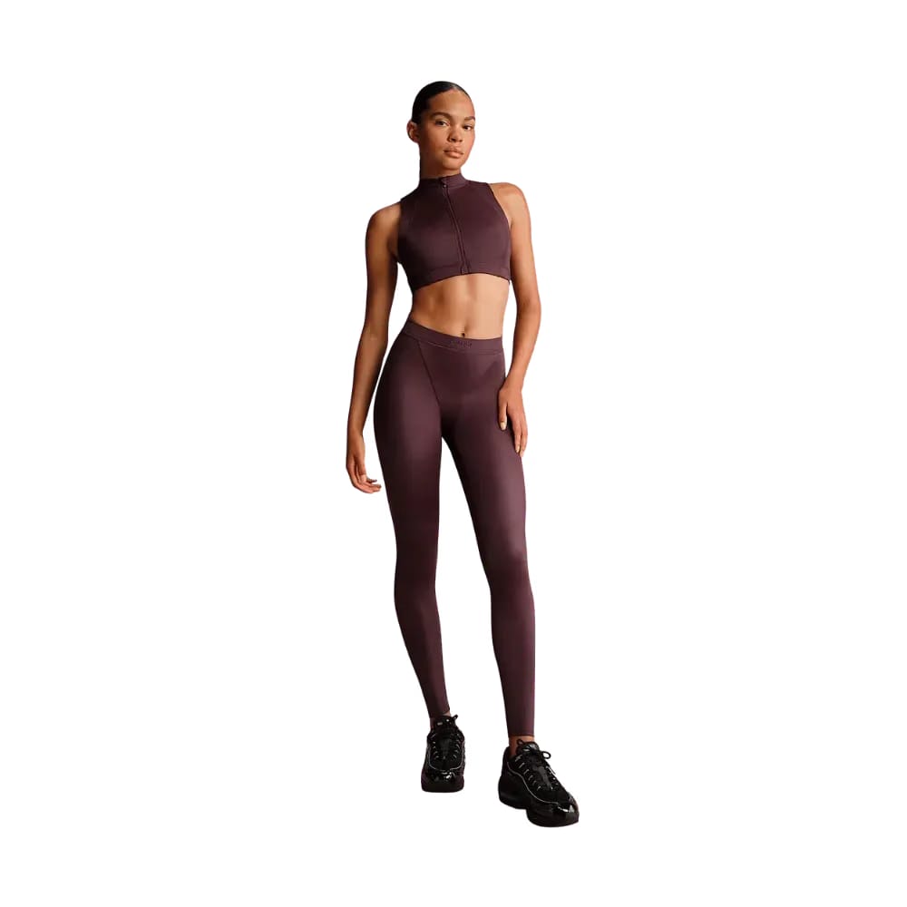 Nike x Skims Shine Women's High-Waisted V-Panel 26" Leggings CURRANT