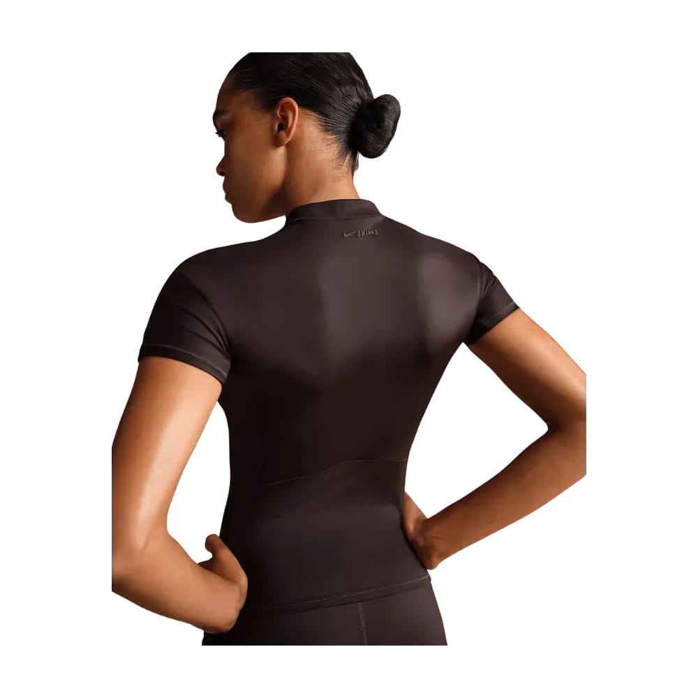 Nike X Skims Shine Women's Mock-Neck Short-Sleeve Top Phoenix