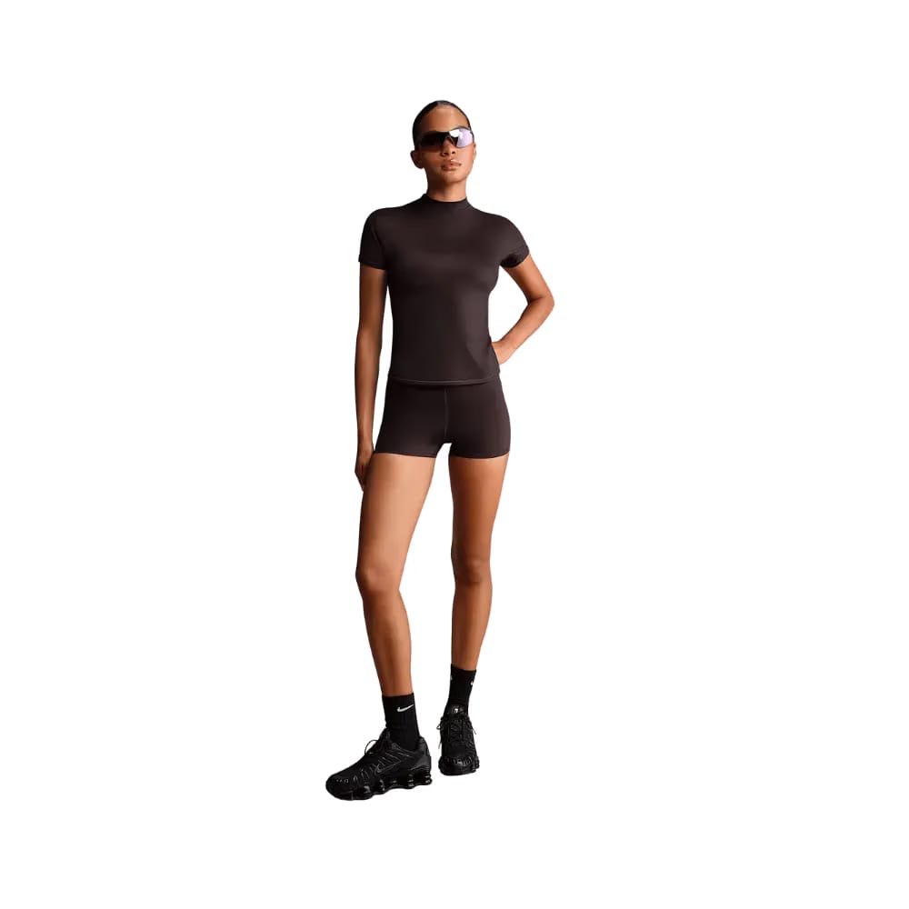 Nike X Skims Shine Women's Mock-Neck Short-Sleeve Top Phoenix