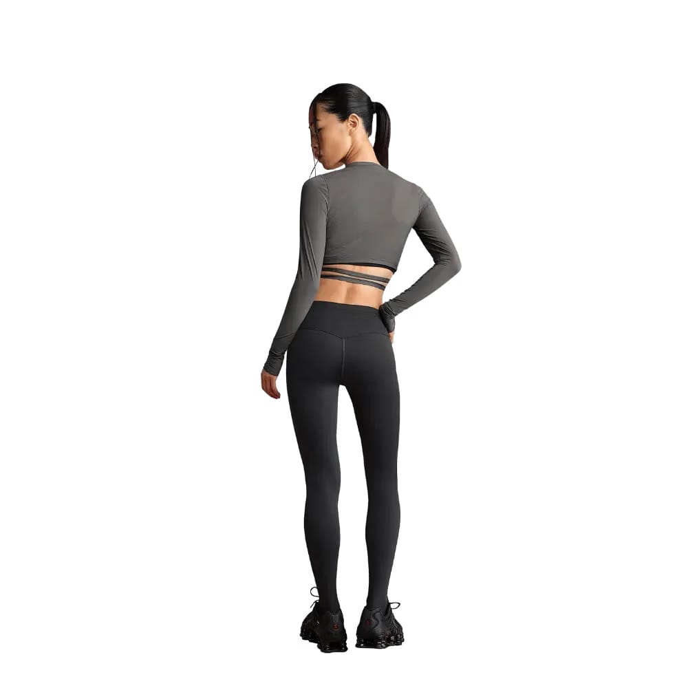 Nike X Skims Women's High-Waisted Footsie Grip Leggings Obsidian