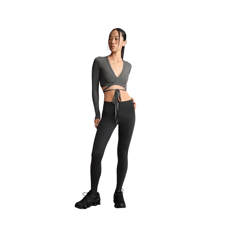 Nike X Skims Women's High-Waisted Footsie Grip Leggings Obsidian