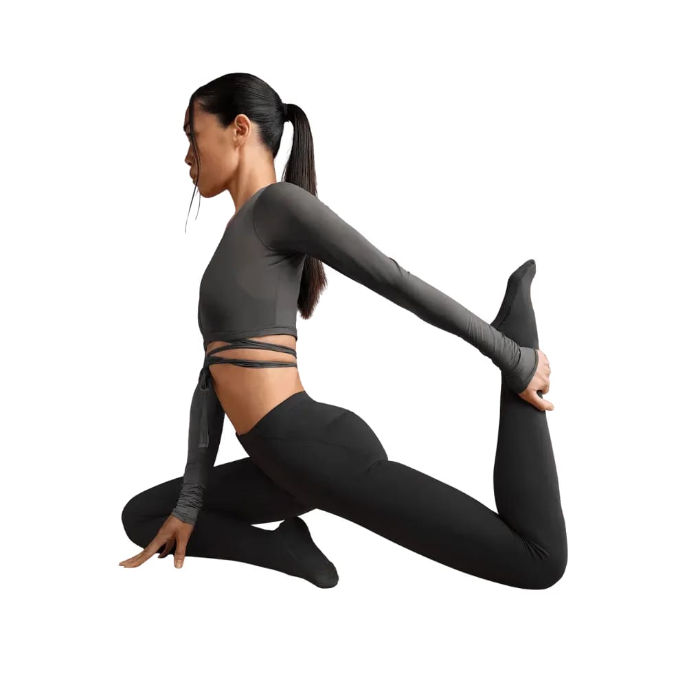 Nike X Skims Women's High-Waisted Footsie Grip Leggings Obsidian