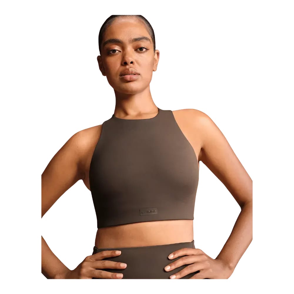 Nike X SkimsWomen's High-Neck Bra Dark Sepia