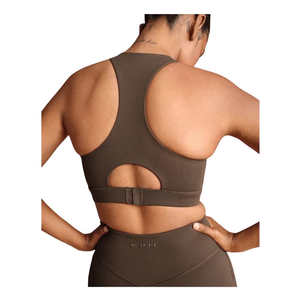 Nike X SkimsWomen's High-Neck Bra Dark Sepia