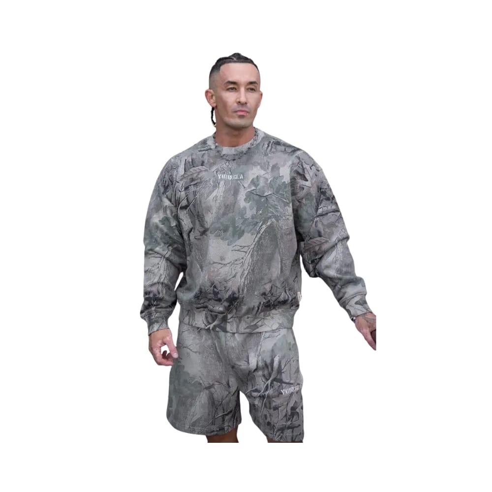 YoungLA Tree Camo Collection Crewnecks Desert Tan Tree Camo